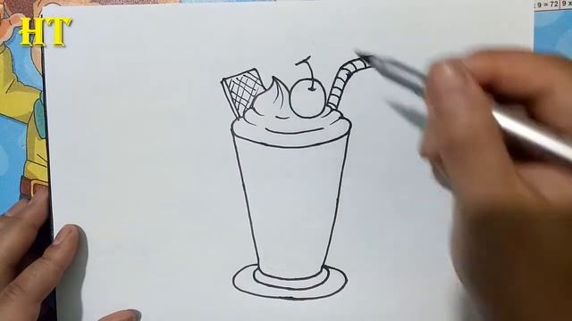 How to Draw A Milkshake cup Step by Step смотреть онлайн