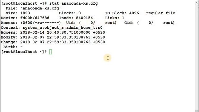 file and stat command use in Linux смотреть онлайн