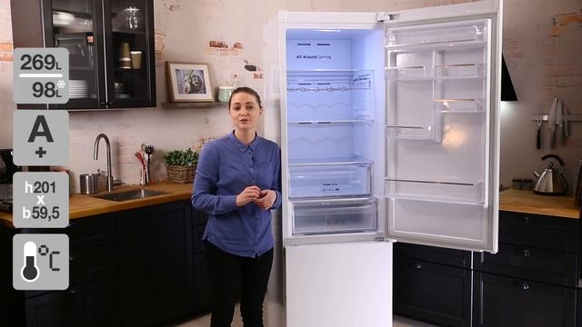 Samsung RB37J5220WW Fritstående Køle-fryseskab