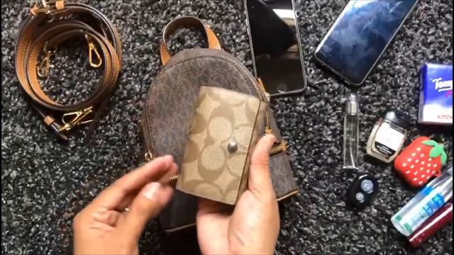 What fits in my bag? Michael Kors Rhea Mini Logo Backpack смотреть онлайн
