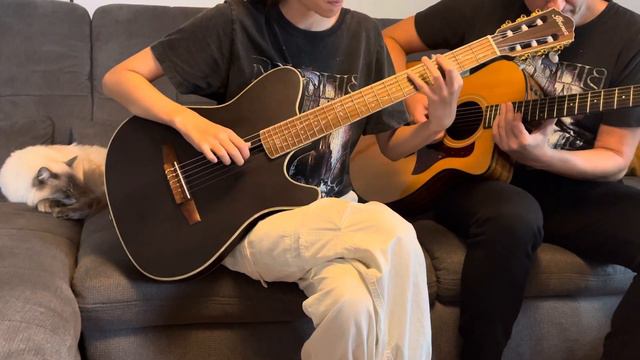 Polyphia - Neurotica - Intro (Cover) - Duet with my dad смотреть онлайн