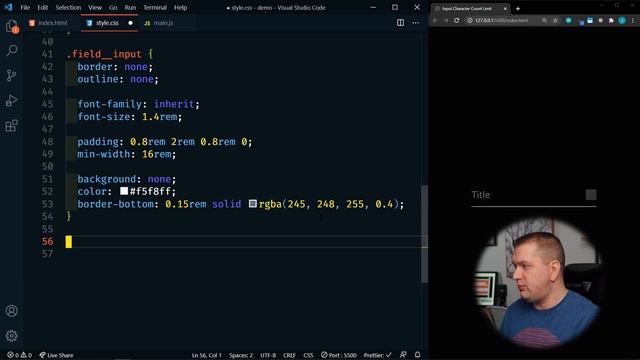 Awesome Micro-Interaction Input Character Limit Counter | HTML, CSS, JavaScript (2021) смотреть онлайн