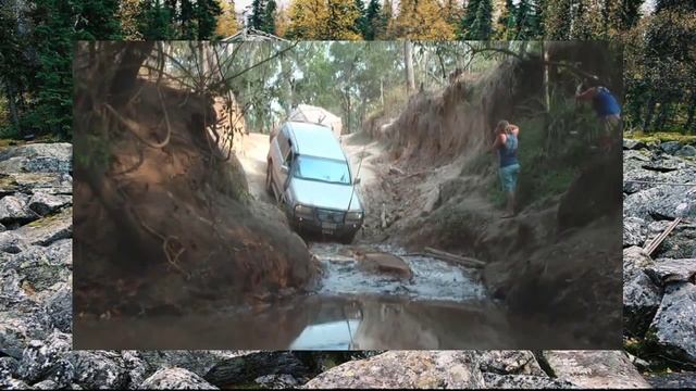 #188. Toyota Land Cruiser 100 с прицепом на камнях смотреть онлайн