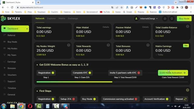 Skylex Network нода | Как получить бонус 25$ смотреть онлайн