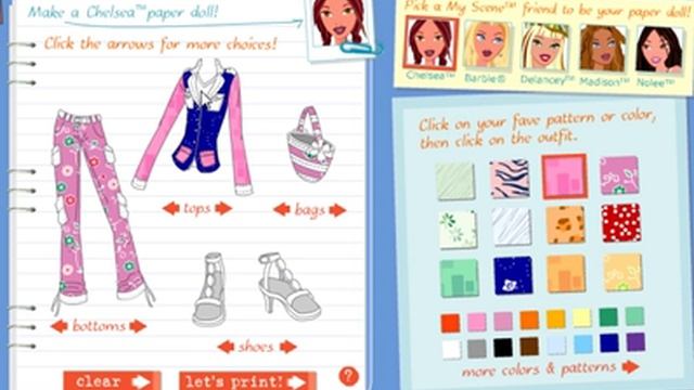 Good Old Barbie Games My Scene Fashion Designer Game + link to play! смотреть онлайн