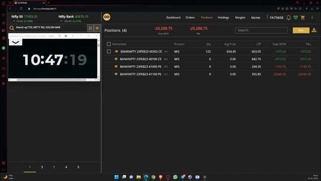 21-02-2023 | BANKNIFTY ITM OPTIONS | PYTHON TRADING BOT | #live #trades | #trading #vlog смотреть онлайн