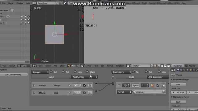 BGE - part 6 - How to delete an object (Python) смотреть онлайн