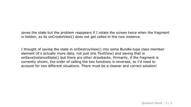 Android : How to correctly save instance state of Fragments in back stack? смотреть онлайн