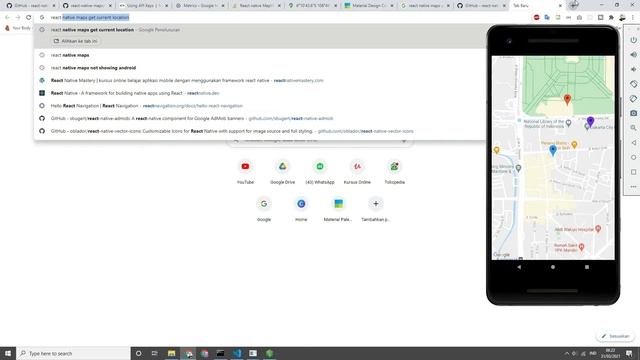 Tutorial Cara Menggunakan Maps di React Native - 7. Menggambil Lokasi Device смотреть онлайн