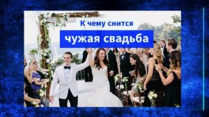 Во сне чужая свадьба - К чему снится чужая свадьба - свадьба -- сонник