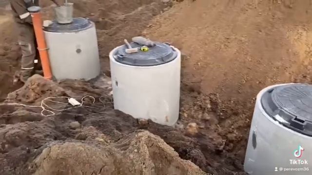 Септик 14,4 куба переливной для частного дома и дачи из бетонных колец смотреть онлайн