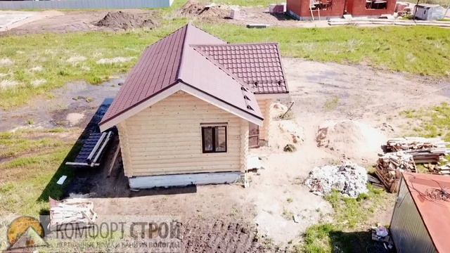 Баня Покров из оцилиндрованного бревна 240мм. смотреть онлайн