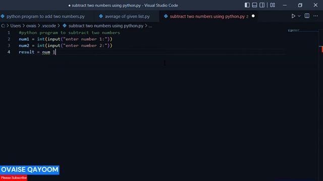 Python program to Subtract Two Numbers - PYTHON PROGRAMMING E4 смотреть онлайн