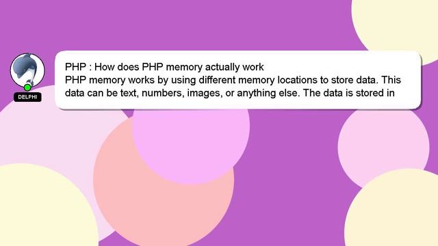 PHP : How does PHP memory actually work смотреть онлайн