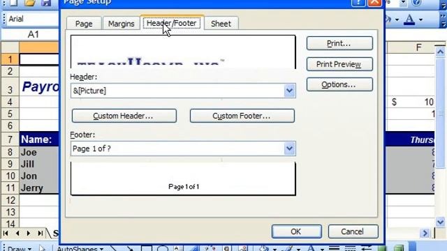 Excel 2003 Tutorial The Page Setup Dialog Box Microsoft Training Lesson 9.3 смотреть онлайн