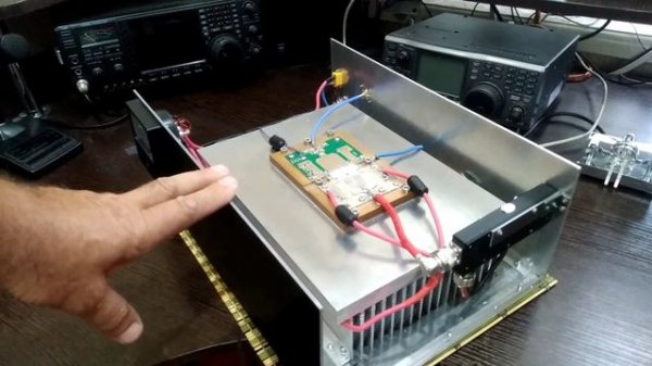 PA 1296Mhz for EME home made RW6HM with W6PQL pallete