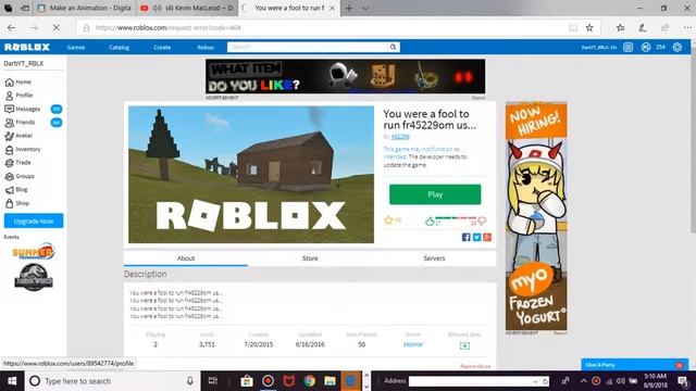 Error 45229 l ROBLOX Myths and legends смотреть онлайн