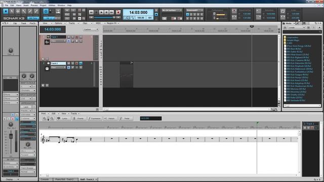 Cakewalk Sonar X3. Les. 3. Track view, piano roll, staff view, browser смотреть онлайн