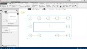 Осевые и обозначение центра в КОМПАС-График