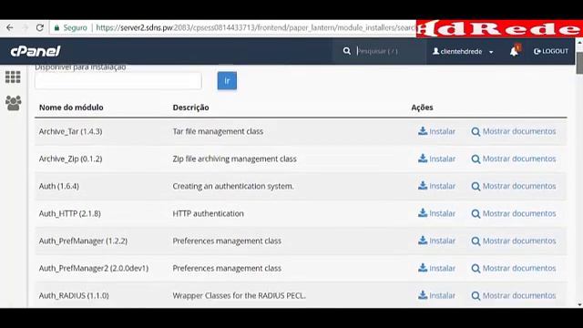 Pacotes PEAR PHP cPanel HdRede смотреть онлайн