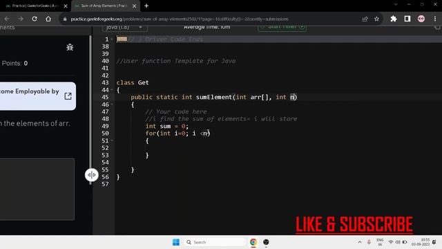Sum of Array Elements #java #geeksforgeeks #coding #python #html #csharp #javascript смотреть онлайн