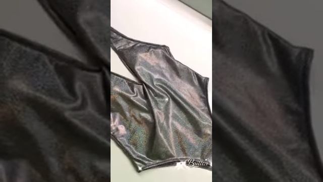 Женский блестящий сдельный купальник с открытой спинкой 2019