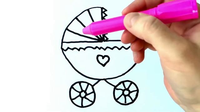 Как нарисовать детскую коляску смотреть онлайн
