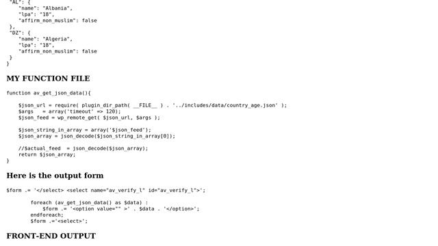 Wordpress: Populate select option with JSON file смотреть онлайн