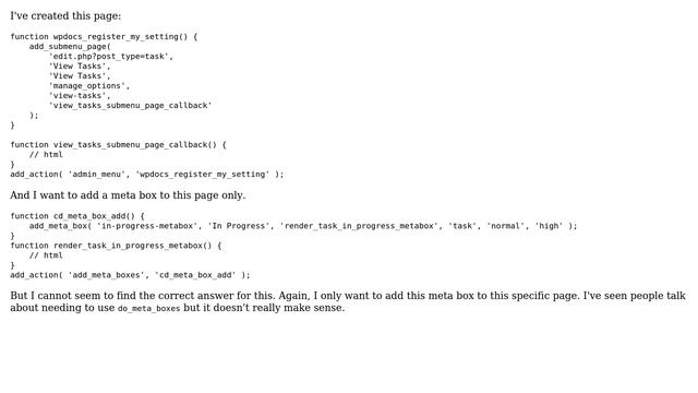 Wordpress: Adding Meta Box to Specific Submenu Page смотреть онлайн