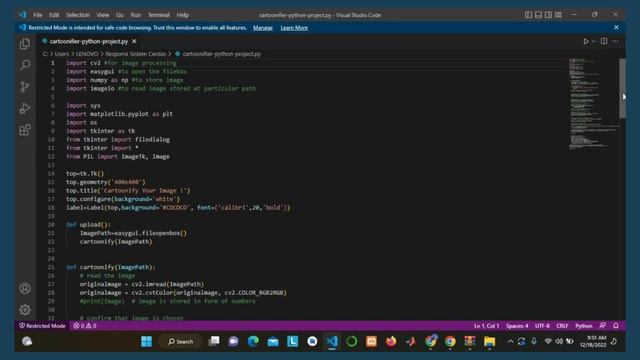 Cartoonify an Image with OpenCV in Python(Kartunisasi Foto Menggunakan OpenCv dan Python) смотреть онлайн