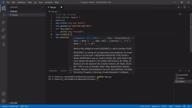 Keys binding in Tkinter-17 (python Programming) ||@Get Code ||GUI Hindi Series. смотреть онлайн