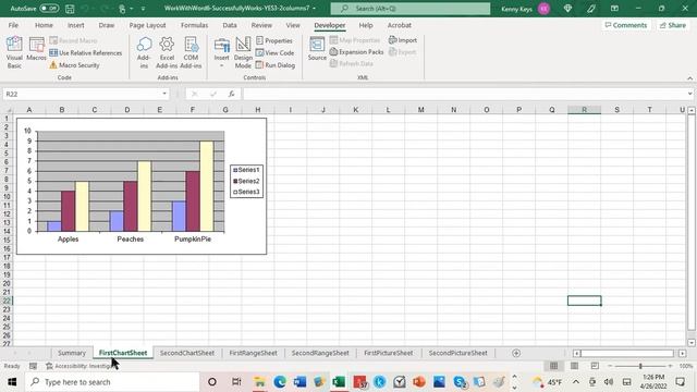 VBA Excel Workbook Content Exported into Microsoft Word Document Using Reference Feature in Word смотреть онлайн