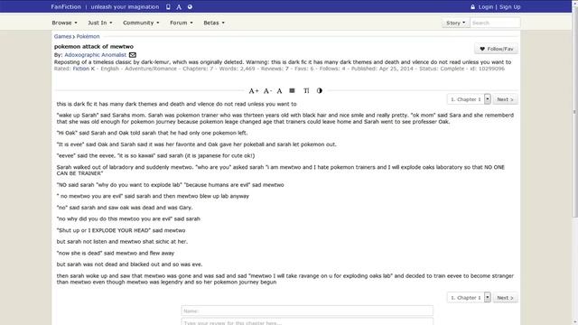 Dramatic Reading of an Awful Pokémon Fanfic смотреть онлайн