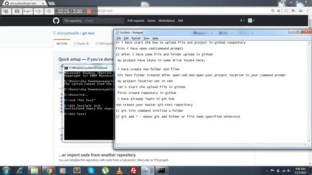how to upload file and folder with github repository in windows part-2 смотреть онлайн