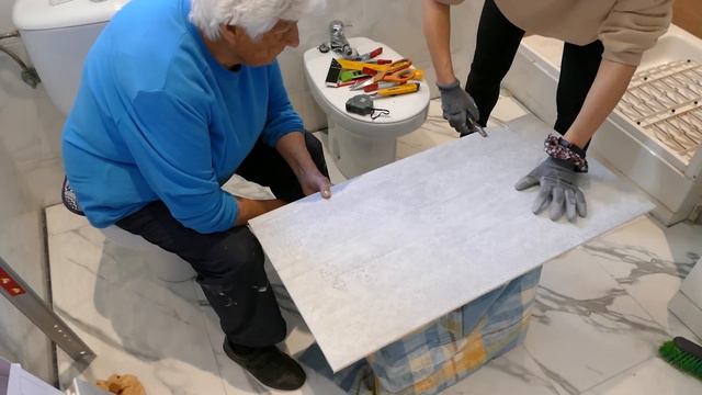 Renovar PAREDES de BAÑO (SIN OBRA)💪 Lavabo MODERNO sin obras ❤ PASO A PASO Renovación paredes 👏 смотреть онлайн