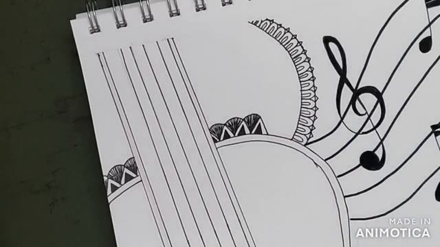 How to draw Mandala art of Guitar and music note | Zentangle art | Doodle art | Easy drawing смотреть онлайн