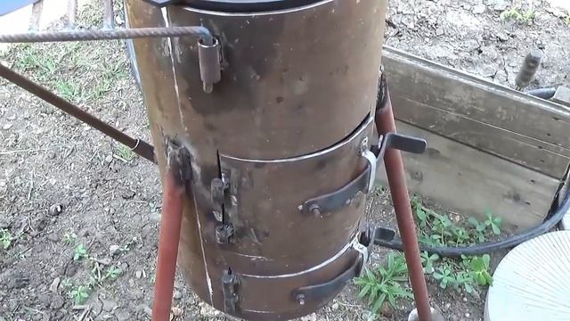 Как своими руками сделать печь из трубы для казана смотреть онлайн
