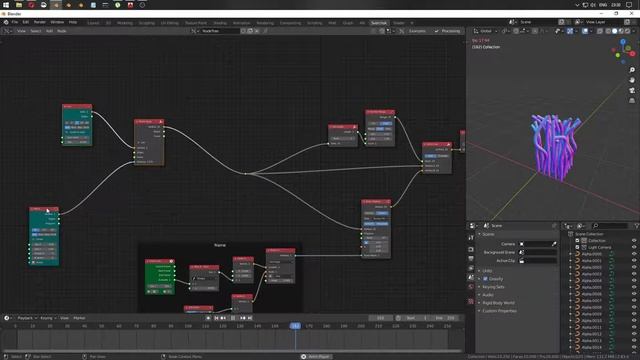 Blender Sverchok : noise displace + vector lerp смотреть онлайн