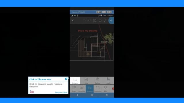 Measure distance area radius using autocad 360 mobile app @Autodesk @AutoCAD @AutoCAD360 смотреть онлайн