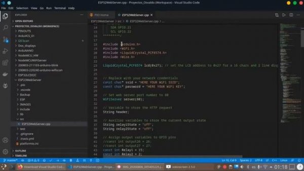 Programming ESP32 as Web Server with Visual Studio Code & PlatformIO from zero