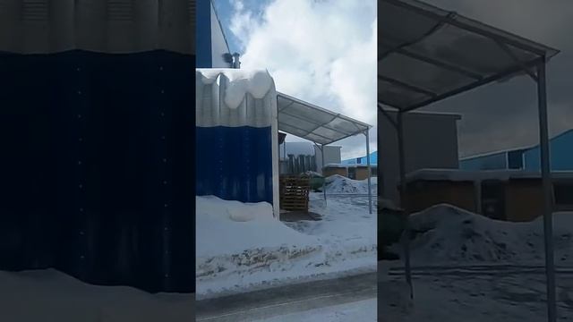 Проверка бескаркасного ангара на снегоустойчивость_зима 2018