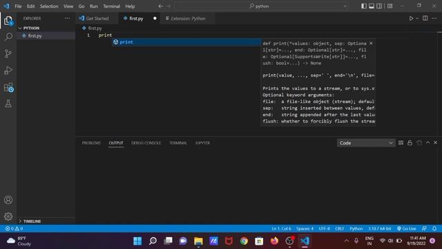 How to Run Python Program in VSCode in 2022 in 2mins! | Install Python and Setup VSCode смотреть онлайн