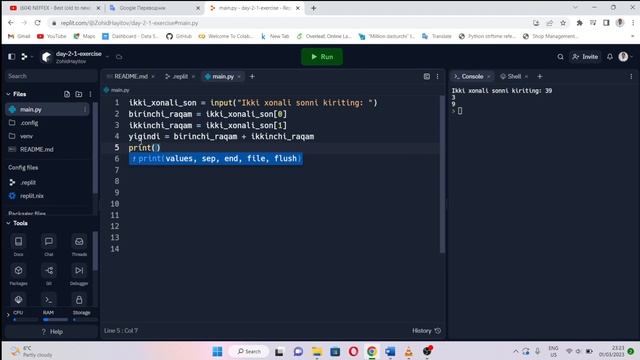 2.3-DARS. Python||Boshlang'ich tushunchalar. Ma'lumot turlarini o'zgartirishga oid misollar смотреть онлайн