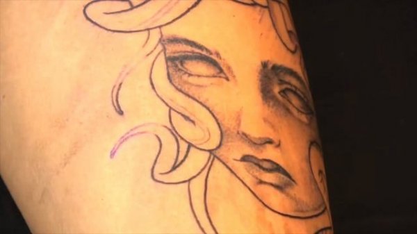 Tattoo Timelapse | Medusa Tattoo