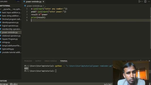 Remainder,power,Square in python (Hindi) смотреть онлайн