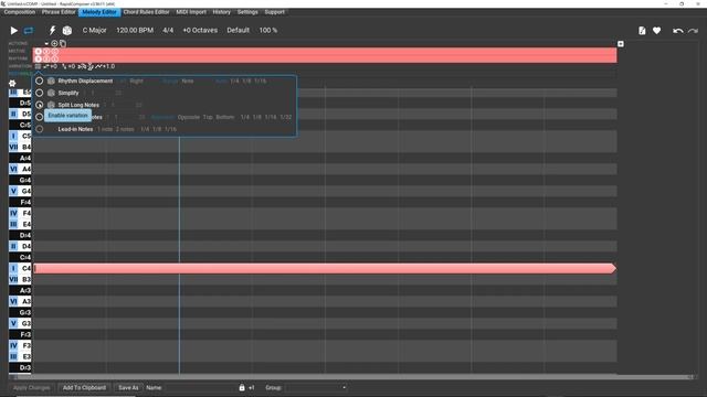 RapidComposer Melody Editor -Video #1, introducing the "5 Variations" смотреть онлайн