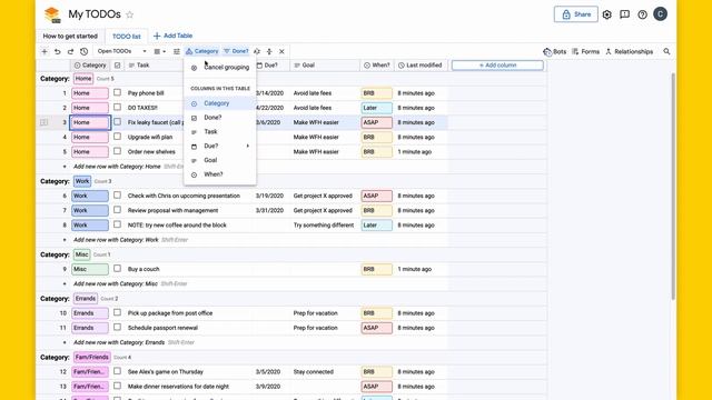 Tracking to-dos in Tables смотреть онлайн