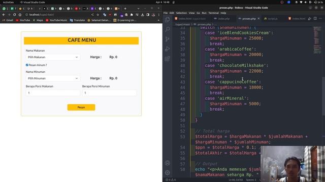 Program Web Kasir Sederhana - HTML, Bootstrap 5, JS, dan PHP смотреть онлайн