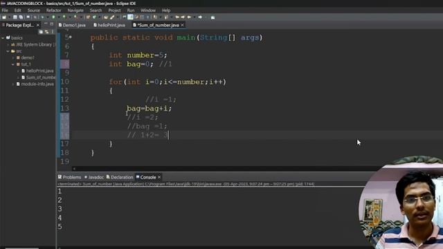 Write the Java Program to print the Sum of Number from 0 to 5 || JAVA FUNDAMENTAL'S ( CORE JAVA) смотреть онлайн