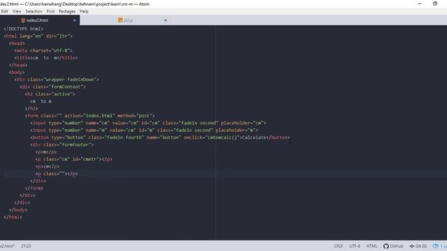 convert cm to m with html css javascript|تبدیل سانتی متر به متر با html css javascript смотреть онлайн